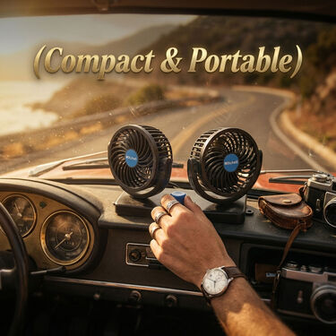 Car Dashboard Dual Air Boosting Fan (CIF3)