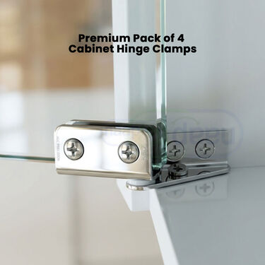 Pack of 4 Adjustable Double Clip Cabinet Door Hinge Clamp (HT118)