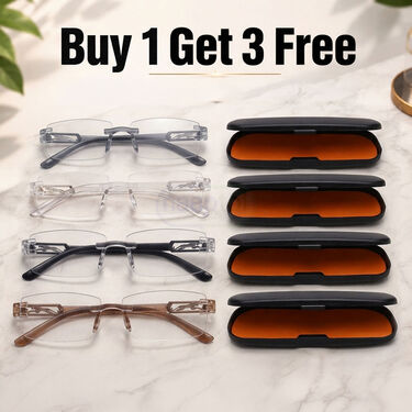 Rimless Adaptive Power Reading Glasses Buy 1 Get 3 Free (4ORG23)