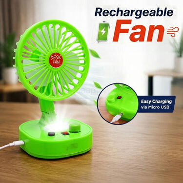 Rechargeable High-Speed Fan With Emergency Light (EF38G)