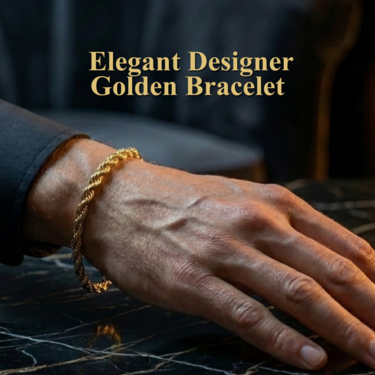 Golden Watch + 2 Chain + 2 Ring + Bracelet (MGW2C2RB2)