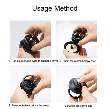 Car Dashboard Solar Rotating Double Ring Perfume (CDSR)