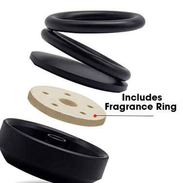 Car Dashboard Solar Rotating Double Ring Perfume (CDSR)