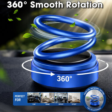 Car Dashboard Solar Rotating Double Ring Perfume (CDSR)