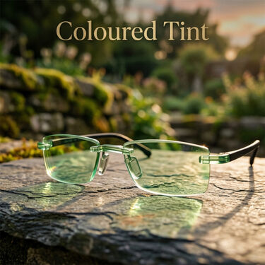 Rimless Coloured Adaptive Power Reading Glasses Buy 1 Get 2 Free (3OC4RG1)