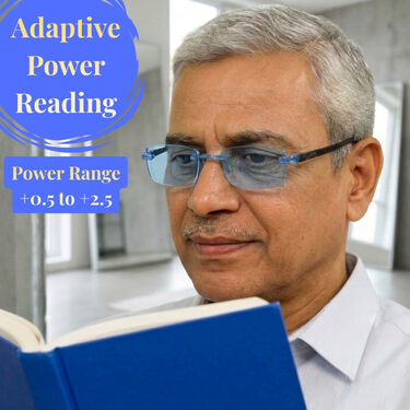 Rimless Colored Bifocal Adaptive Power Reading Glasses Buy 1 Get 3 Free (4BOC3RG1)