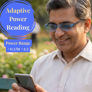 Rimless Colored Bifocal Adaptive Power Reading Glasses Buy 1 Get 4 Free (5BOC3RG1)