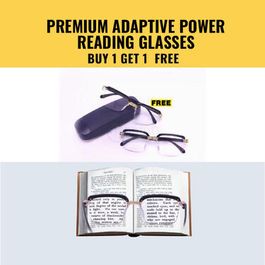 Premium Adaptive Power Reading Glasses B1 G1 Free (ORG34)
